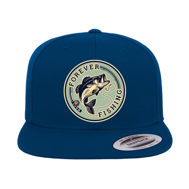 Forever Fishing Embroidered Flat Bill Cap